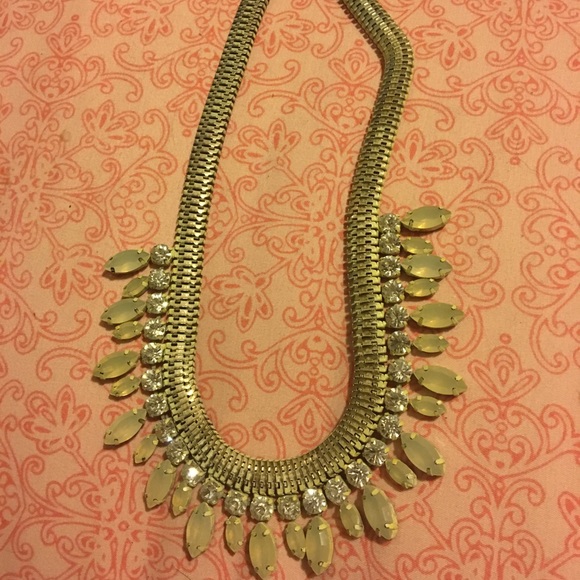 Natasha gold & crystal necklace-18” - Picture 3 of 5